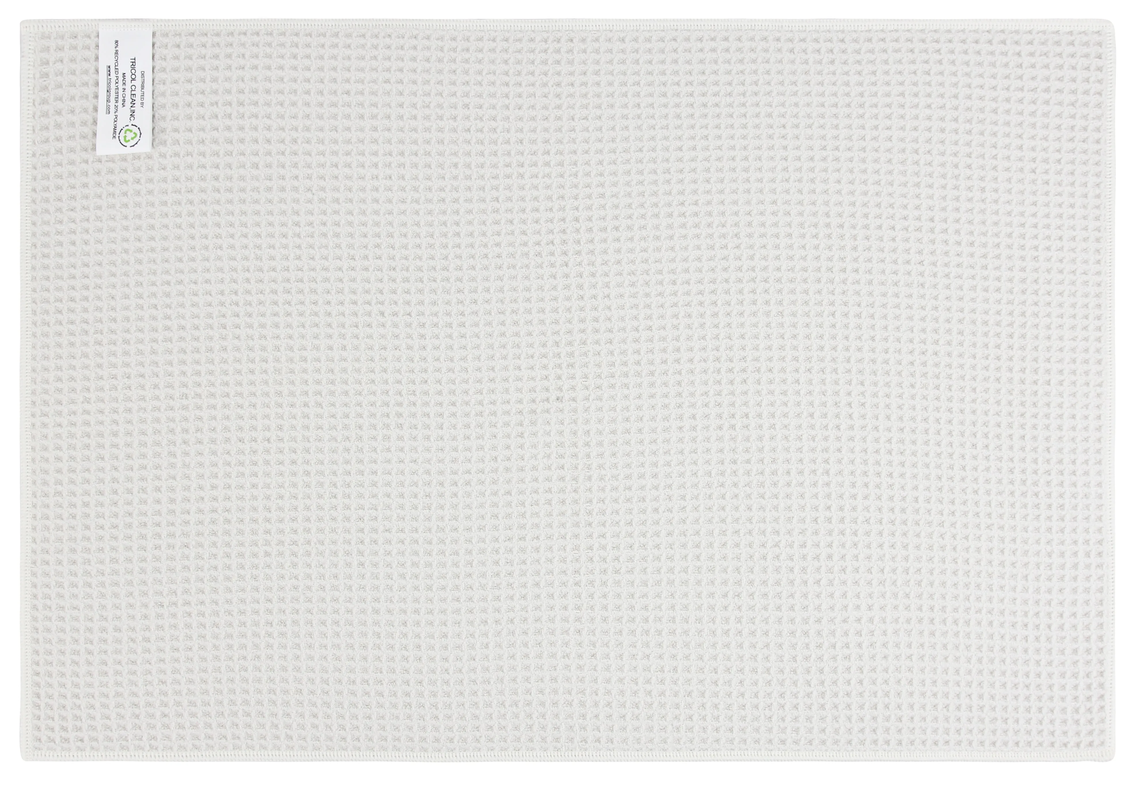 Recycled Honeycomb Dish Towel for Kitchen, White