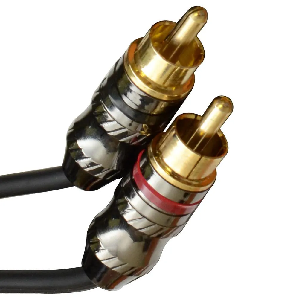 SA-iEMRCAM15 - Male 1/8" to Dual Male RCA Patch Cable - 15 Feet