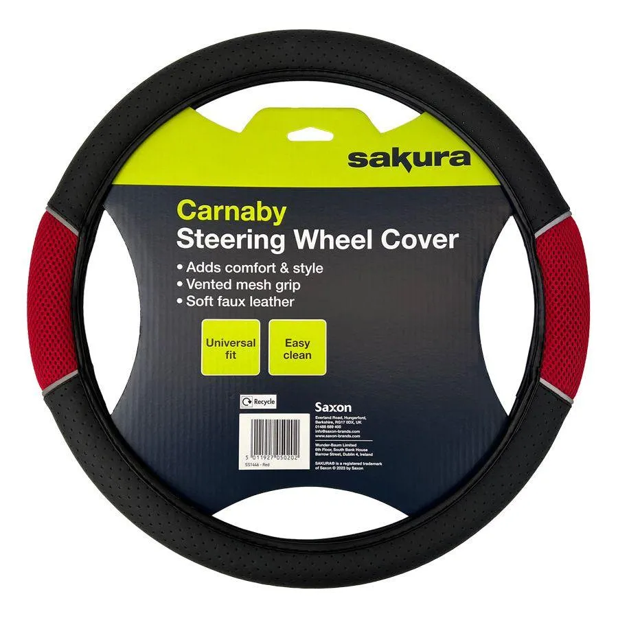 Sakura Carnaby Steering Wheel Cover - Red