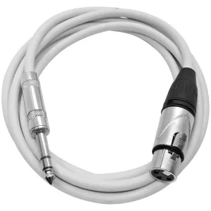 SATRXL-F6 - White 6' XLR Female to TRS Patch Cable