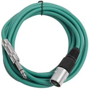 SATRXL-M10 - Green 10 Foot XLR Male to TRS Patch Cable