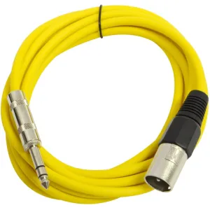 SATRXL-M10 - Yellow 10 Foot XLR Male to TRS Patch Cable