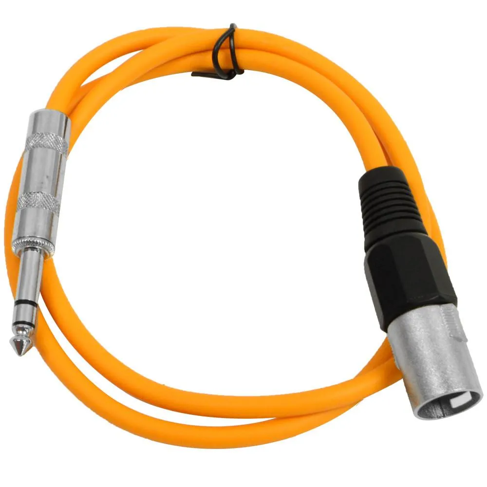 SATRXL-M2 - Orange 2' XLR Male to TRS Patch Cable