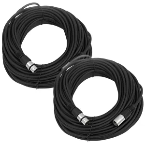 SAXLX-100 - Pair of Black 100 Foot XLR Microphone Cables