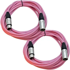 SAXLX-25 - Pair of Pink 25 Foot XLR Microphone Cables