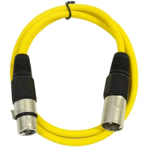 SAXLX-3 - Yellow 3 Foot XLR Patch Cable