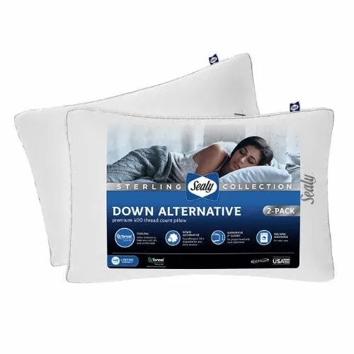 Sealy Sterling Collection Down-alternative Queen Pillow, 2-pack