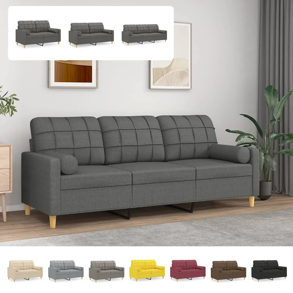 Sofa Accent Loveseat Couch Sofa Modern Settee with Throw Pillows Fabric