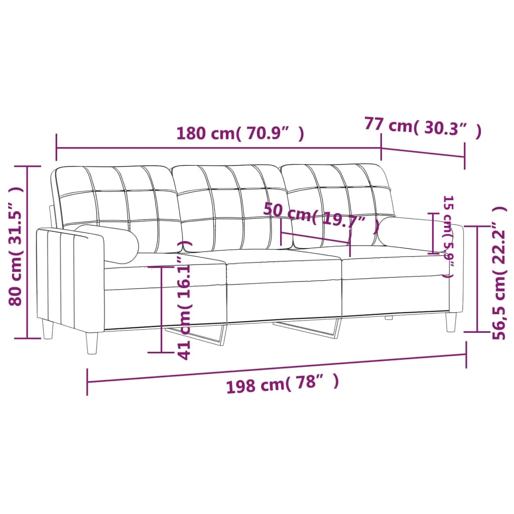 Sofa Accent Loveseat Couch Sofa Modern Settee with Throw Pillows Fabric