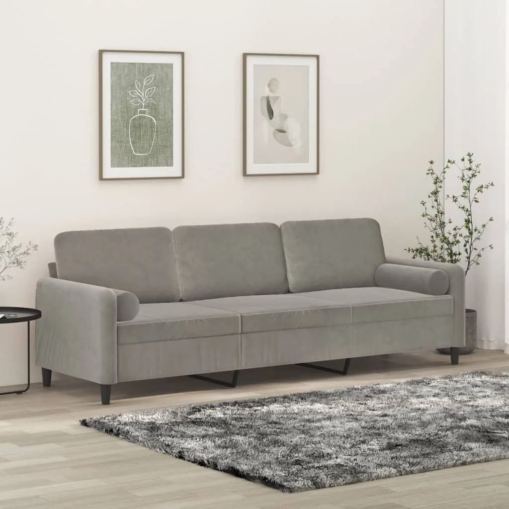 Sofa Sectional Couch with Pillows and Cushions for Living Room Velvet