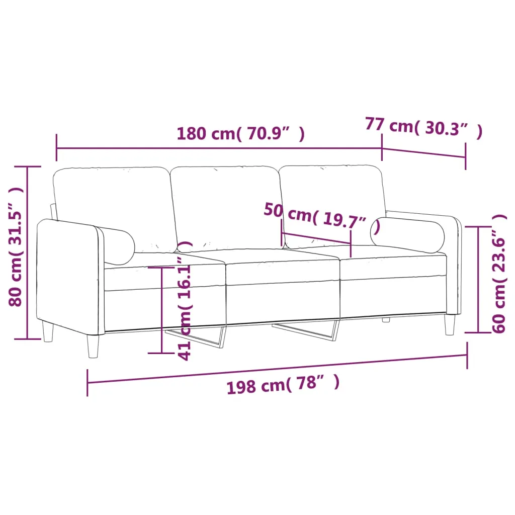 Sofa Sectional Couch with Pillows and Cushions for Living Room Velvet