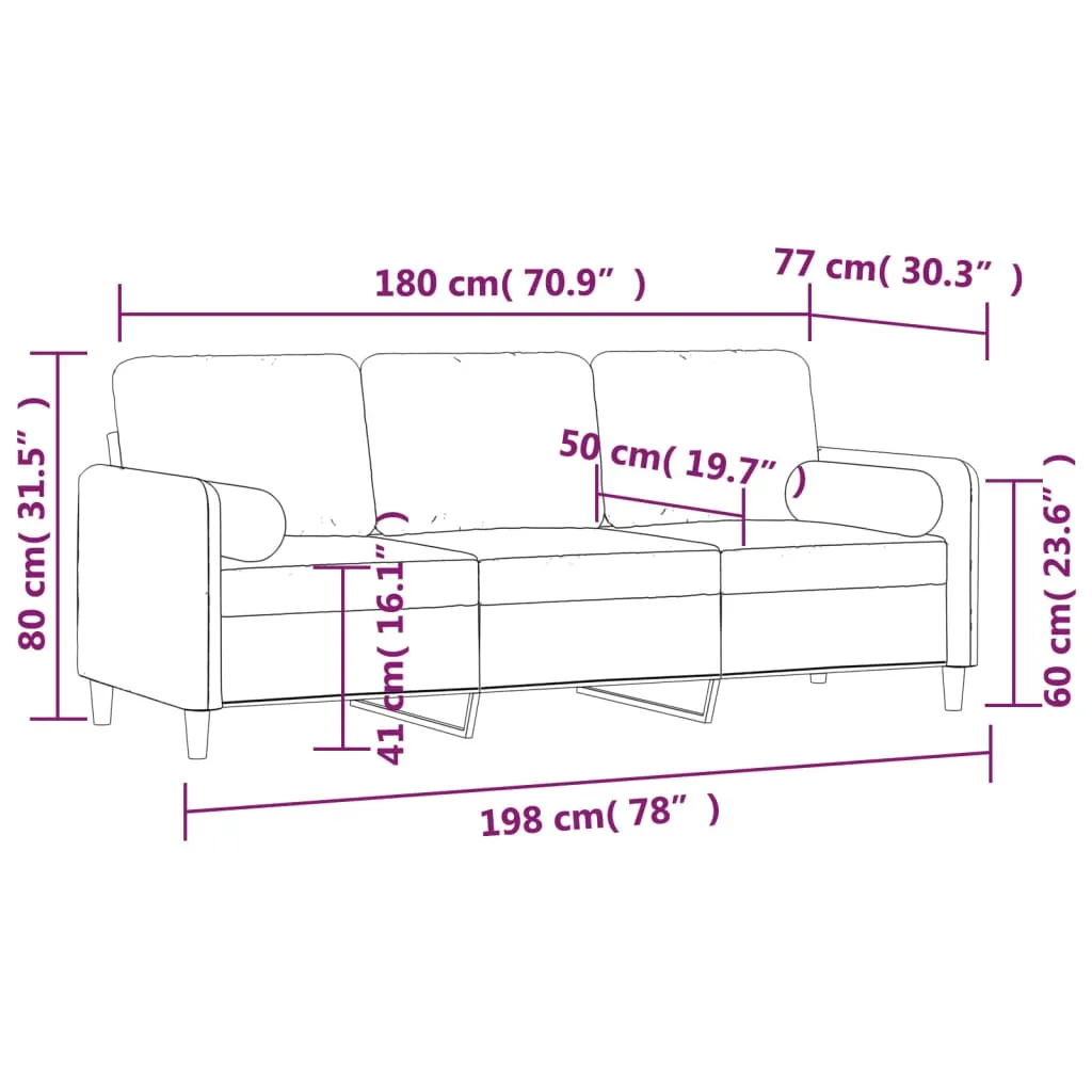 Sofa Sectional Couch with Pillows and Cushions for Living Room Velvet