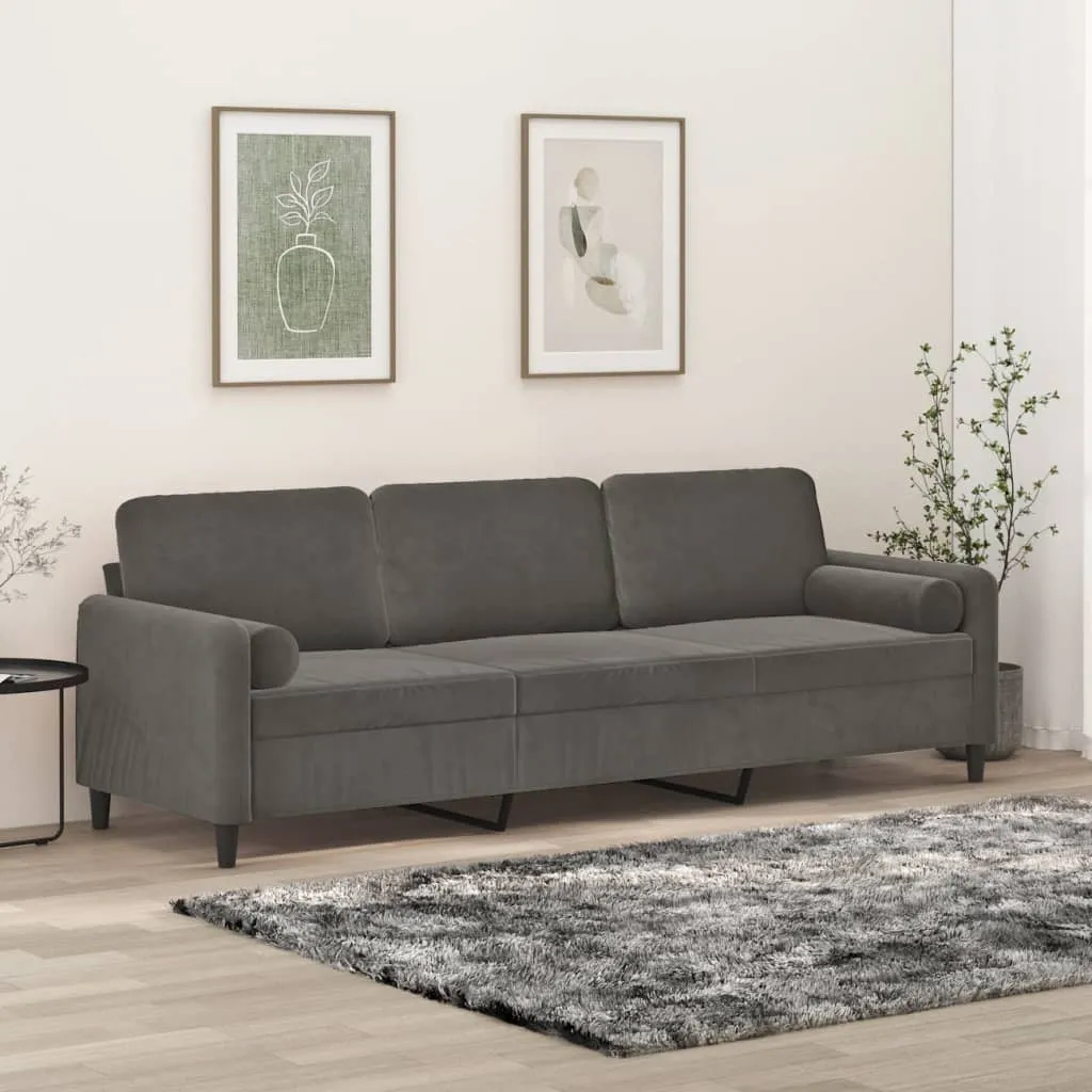 Sofa Sectional Couch with Pillows and Cushions for Living Room Velvet