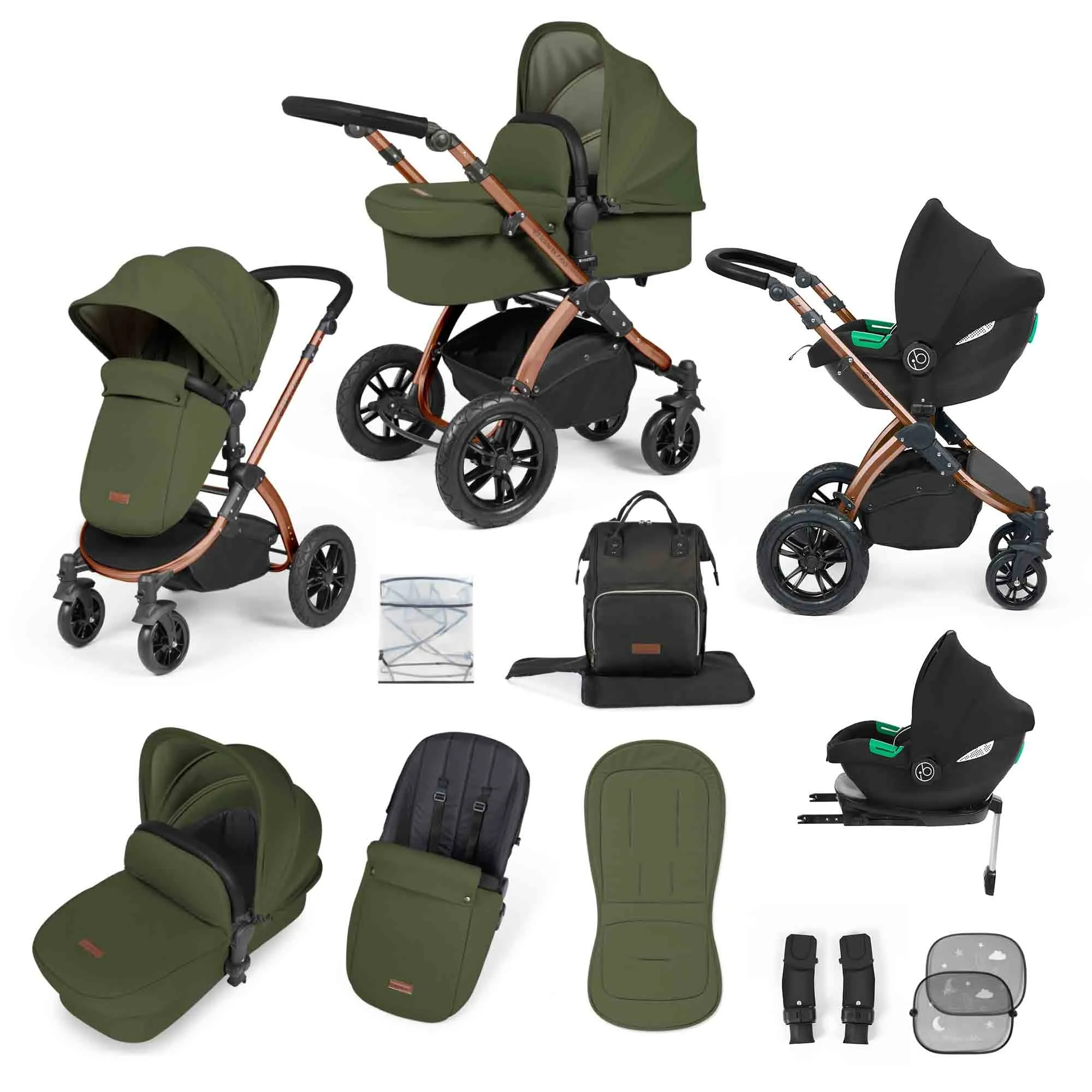 Stomp Luxe All in One Cirrus i-Size Travel System with ISOFIX Base