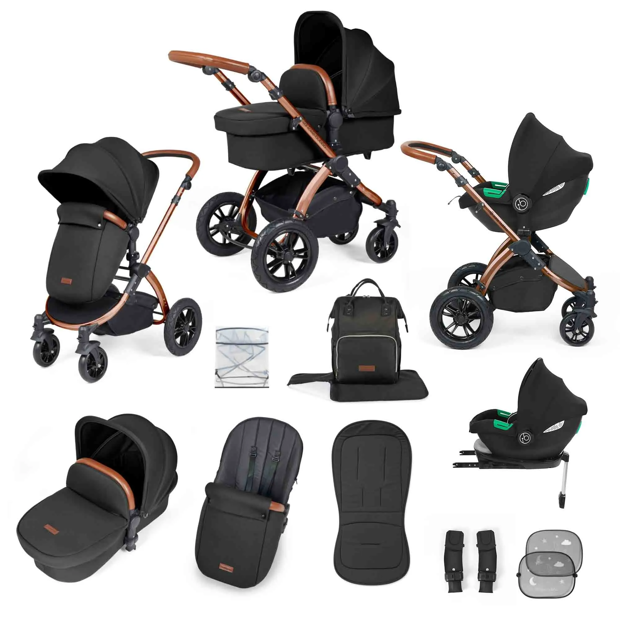 Stomp Luxe All in One Cirrus i-Size Travel System with ISOFIX Base