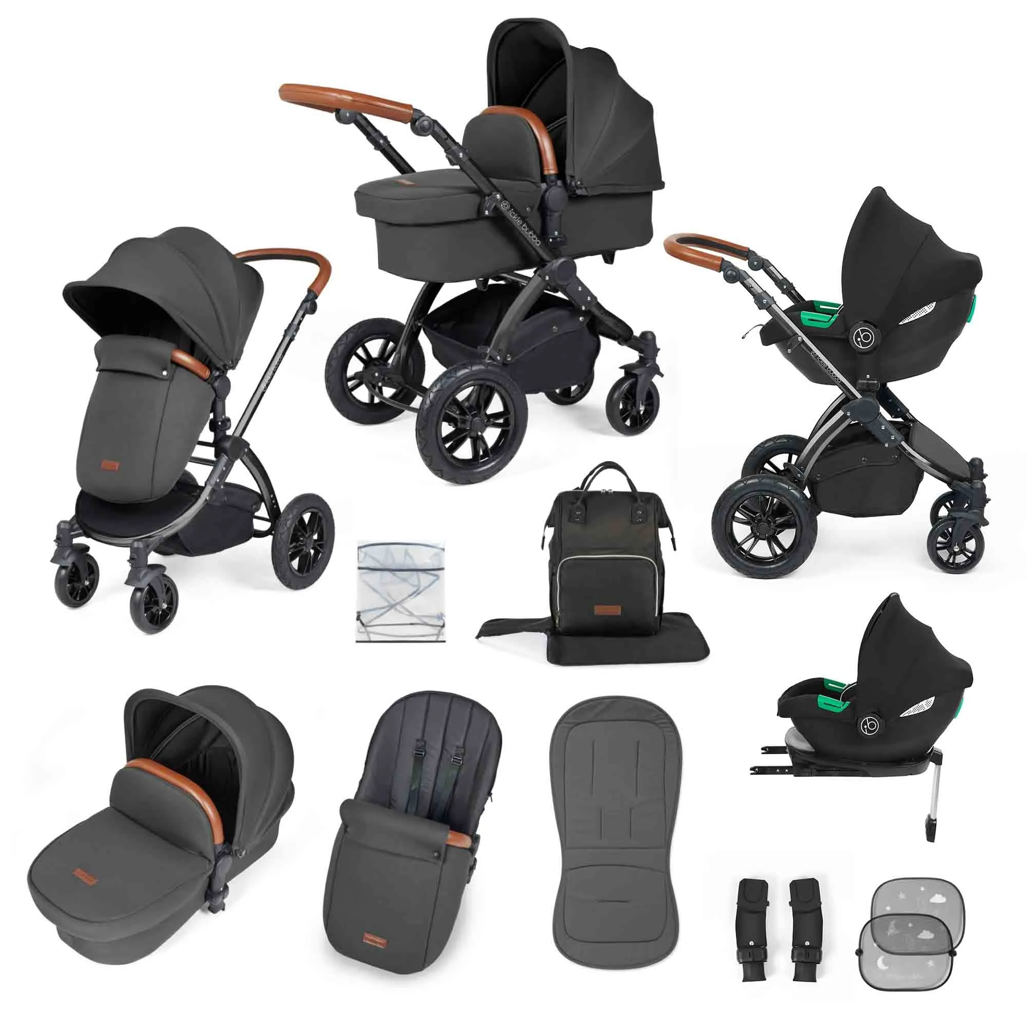 Stomp Luxe All in One Cirrus i-Size Travel System with ISOFIX Base