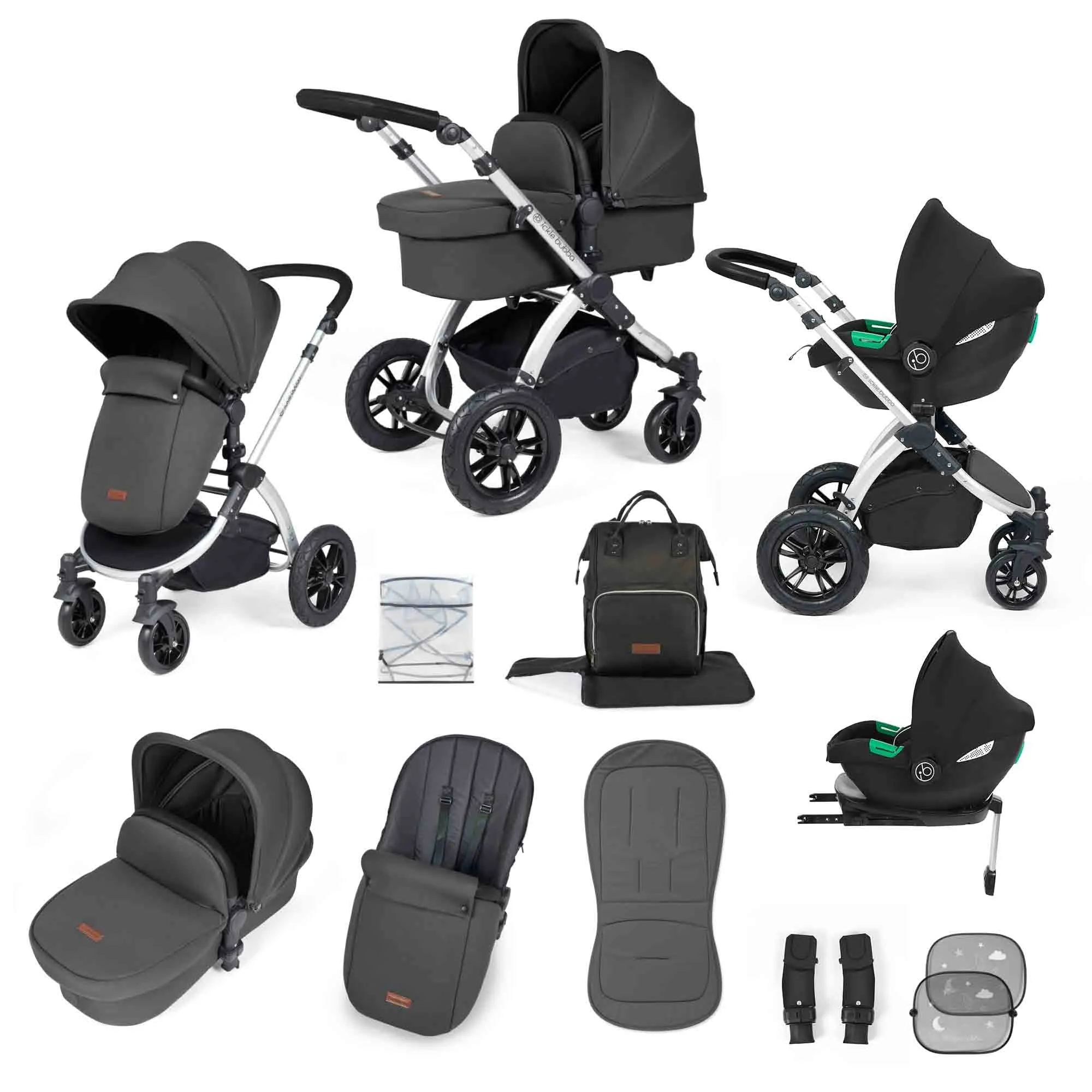 Stomp Luxe All in One Cirrus i-Size Travel System with ISOFIX Base