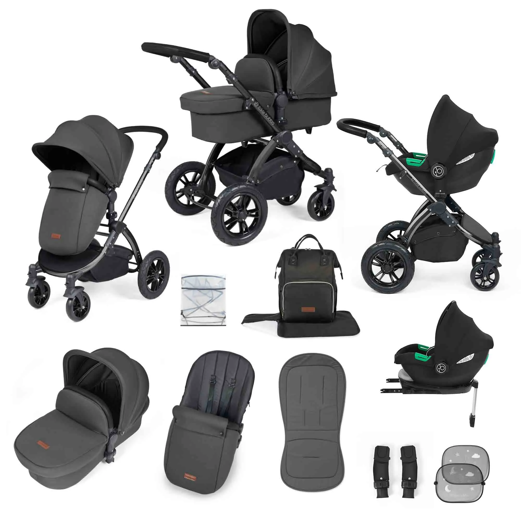 Stomp Luxe All in One Cirrus i-Size Travel System with ISOFIX Base