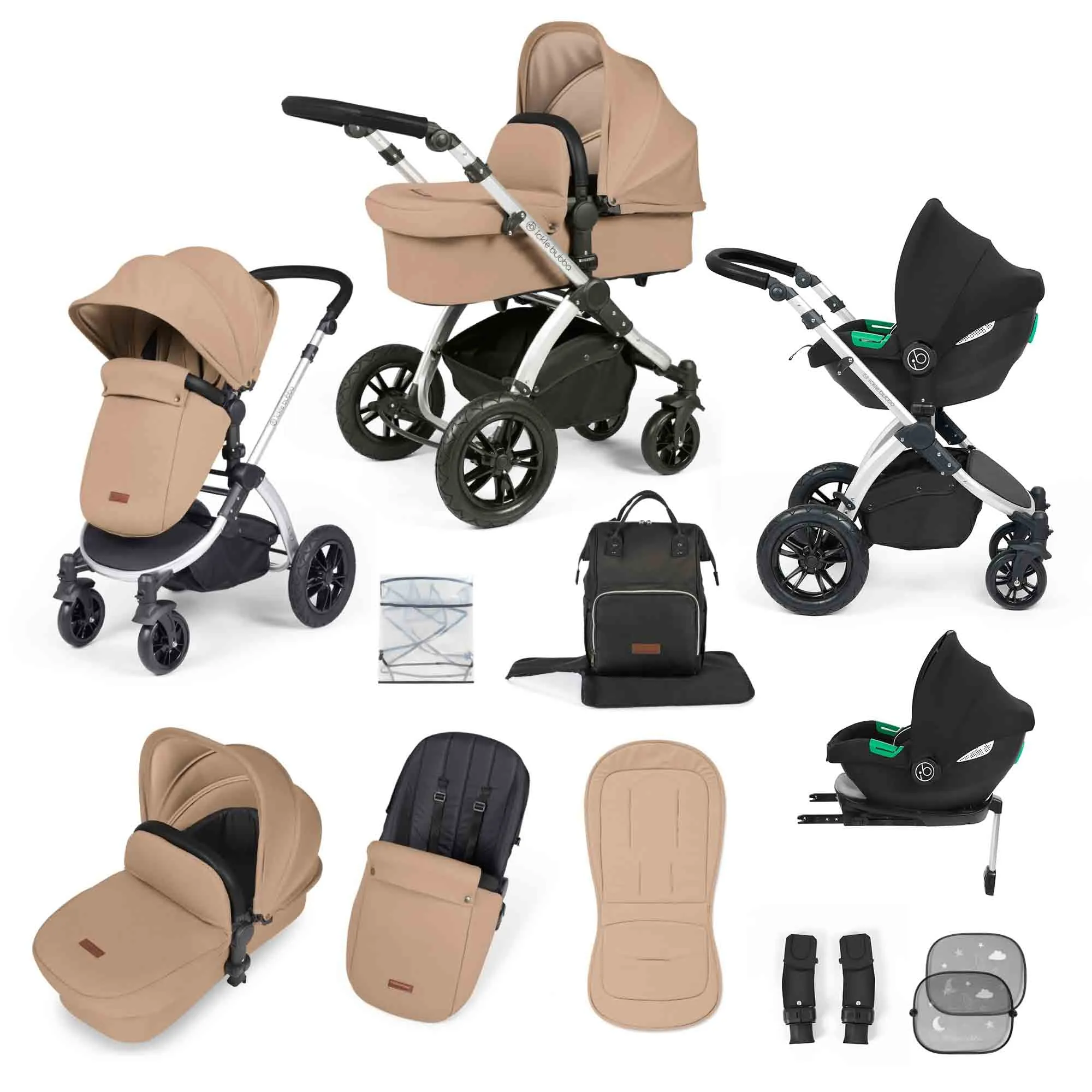 Stomp Luxe All in One Cirrus i-Size Travel System with ISOFIX Base