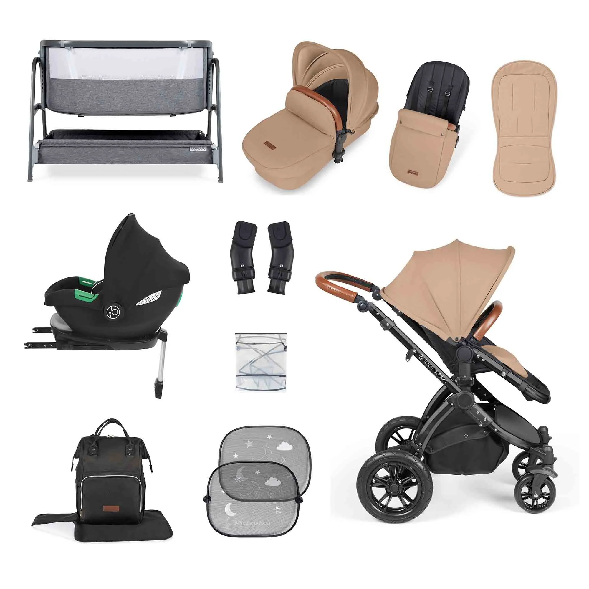 Stomp Luxe Cirrus I-size travel system & home 14 Piece bundle