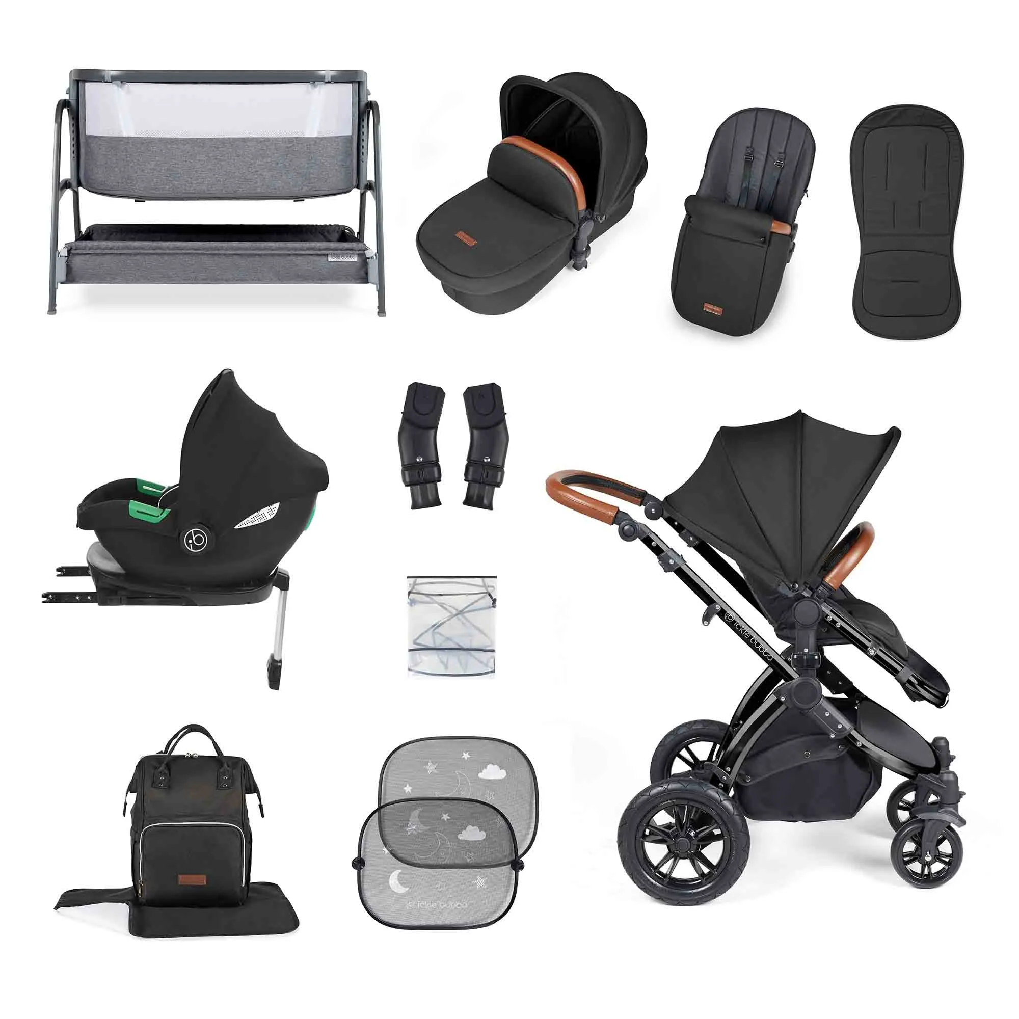 Stomp Luxe Cirrus I-size travel system & home 14 Piece bundle