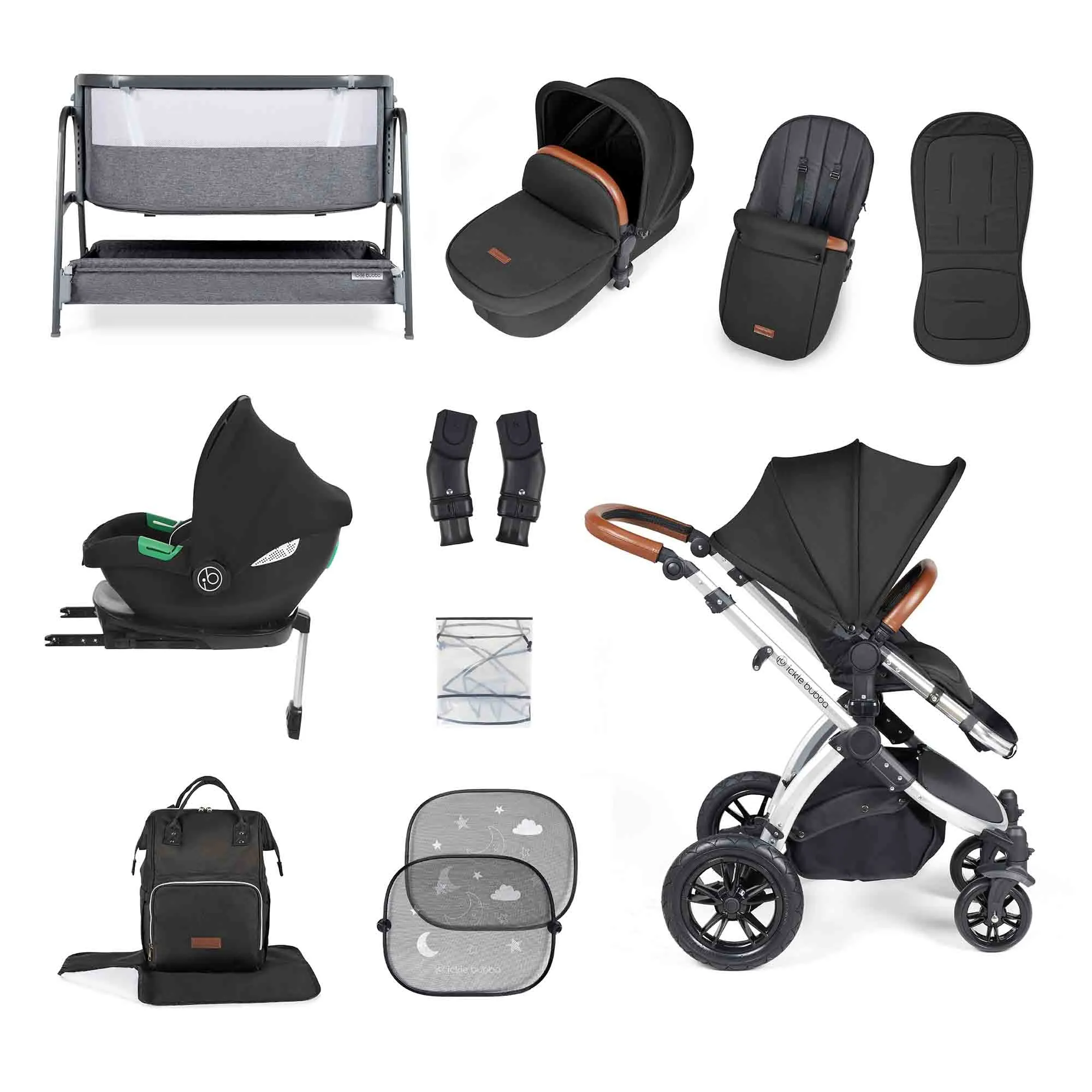 Stomp Luxe Cirrus I-size travel system & home 14 Piece bundle