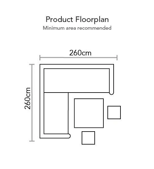 Supremo Melbury Square Corner Static Table