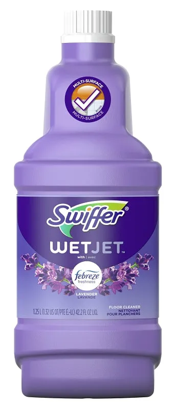 Swiffer 77810 Floor Cleaner, 42.2 oz Bottle, Liquid, Perfume, Clear :EA: QUANTITY: 1