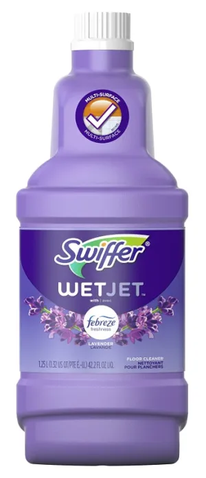 Swiffer 77810 Floor Cleaner, 42.2 oz Bottle, Liquid, Perfume, Clear :EA: QUANTITY: 1