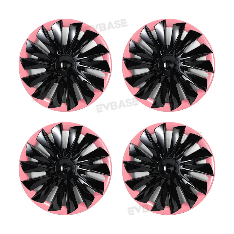 Tesla Model Y Bicolor Wheel Covers 19 Inch ABS Rim Protector Covers Sport Wheel Caps 4PCS