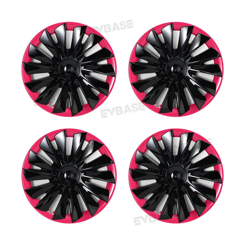 Tesla Model Y Bicolor Wheel Covers 19 Inch ABS Rim Protector Covers Sport Wheel Caps 4PCS