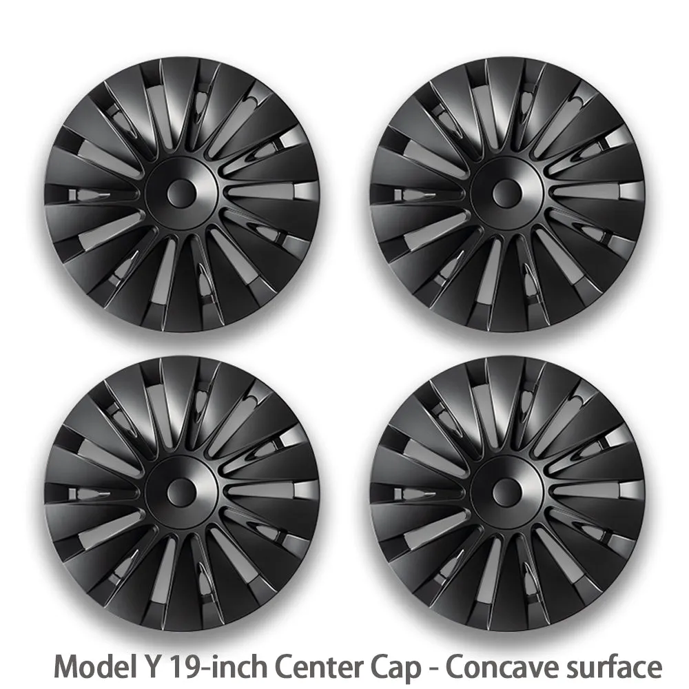 Tesla Model Y Induction Wheel Covers 19 inch 4PCS Matte Black Model Y Accessories