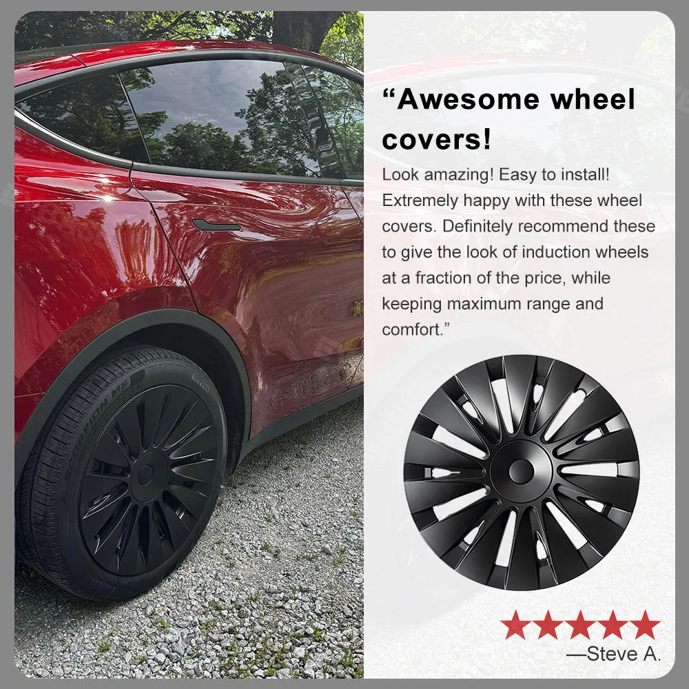 Tesla Wheel Caps Model Y Induction Wheel Covers 19 inch Matte 4PCS for Gemini Wheels