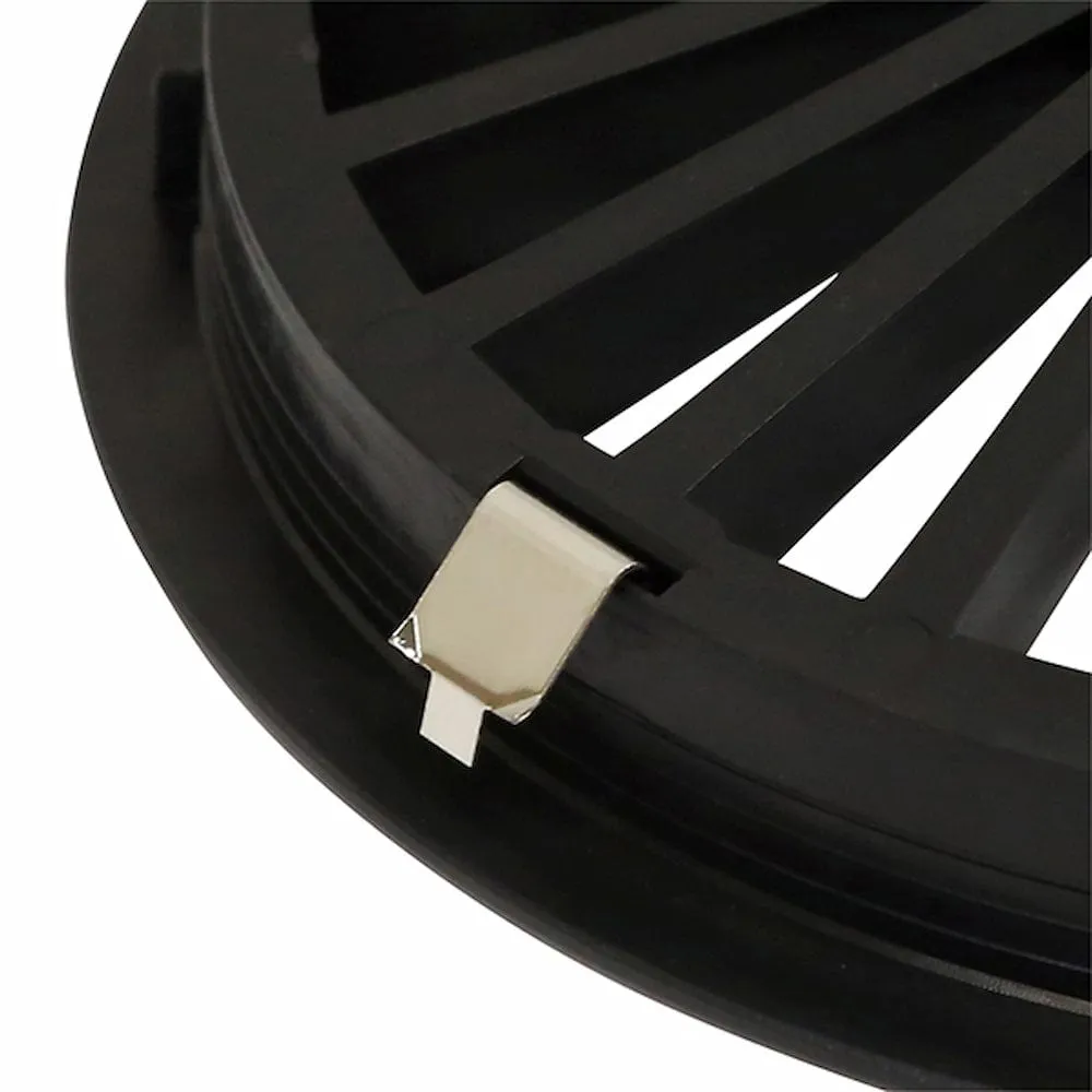 Universal 8" Golf Cart Hub Cap- Turbine Black/Gold | RHOX