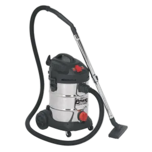 Vacuum Cleaner Industrial 30L 1400W/230V Stainless Drum Auto Start