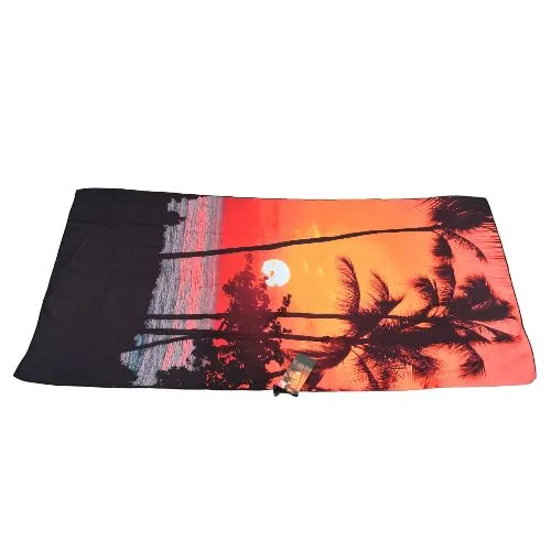 Whitley Willows Microfiber Reversible Printed Beach Towel - Beach Sunset