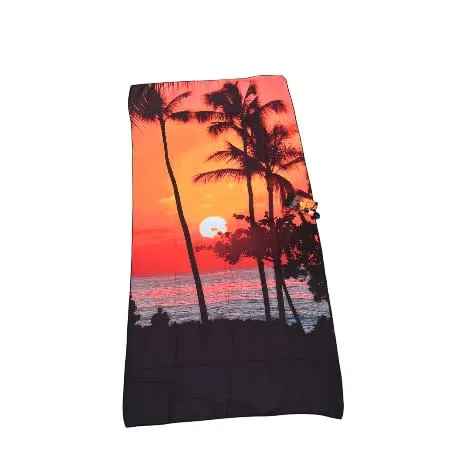 Whitley Willows Microfiber Reversible Printed Beach Towel - Beach Sunset