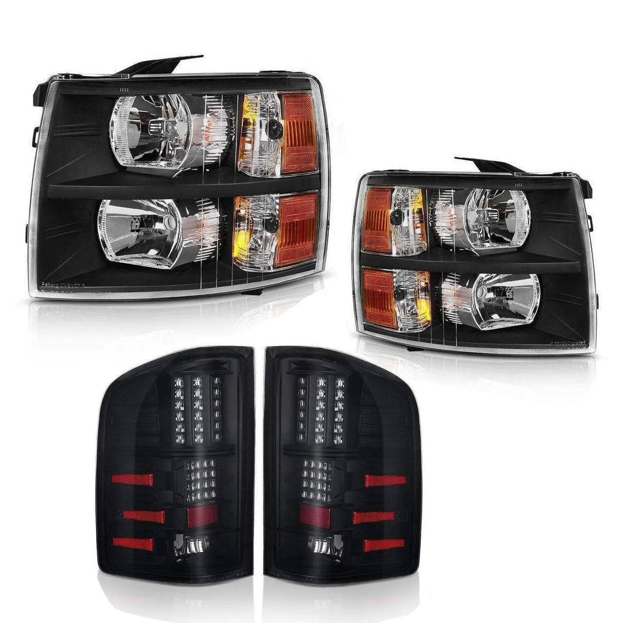 YITAMOTOR® 2007-2014 Chevy Silverado Headlights   Tail Lights Replacement